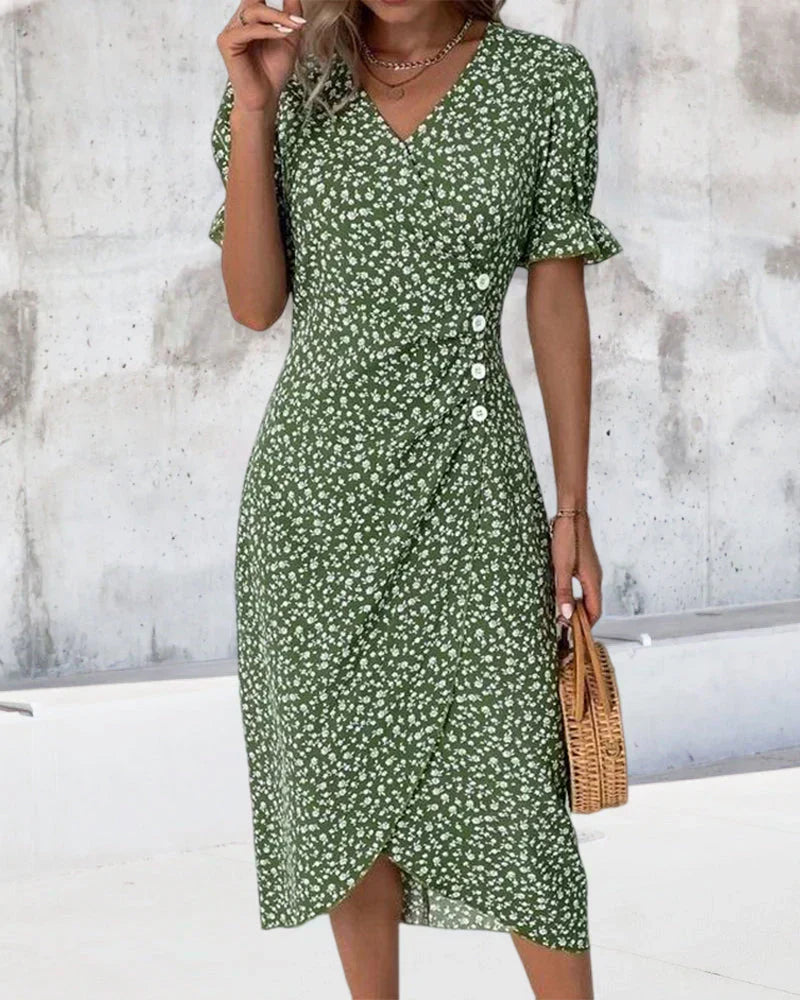 Leviana™ | Robe à Imprimé Floral Élégante