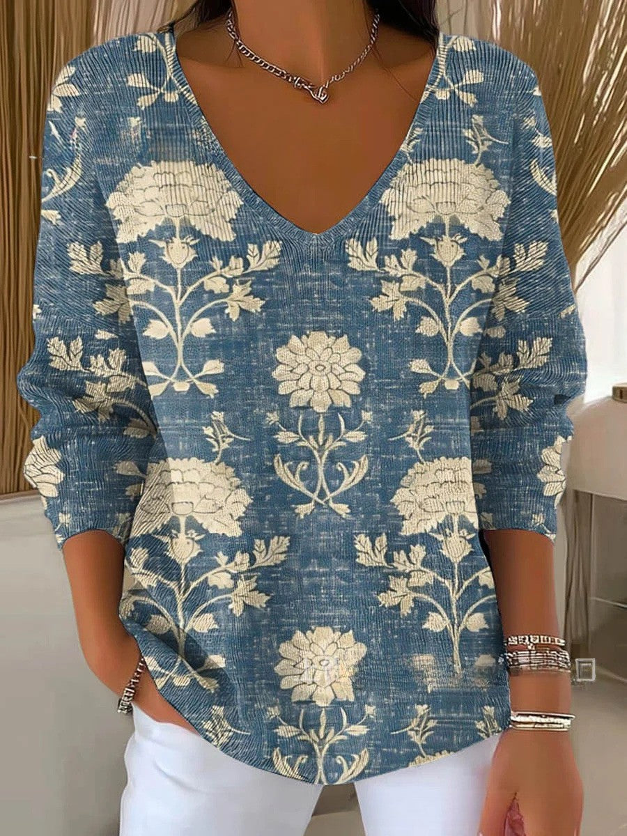 Noémie – Pull en maille col V