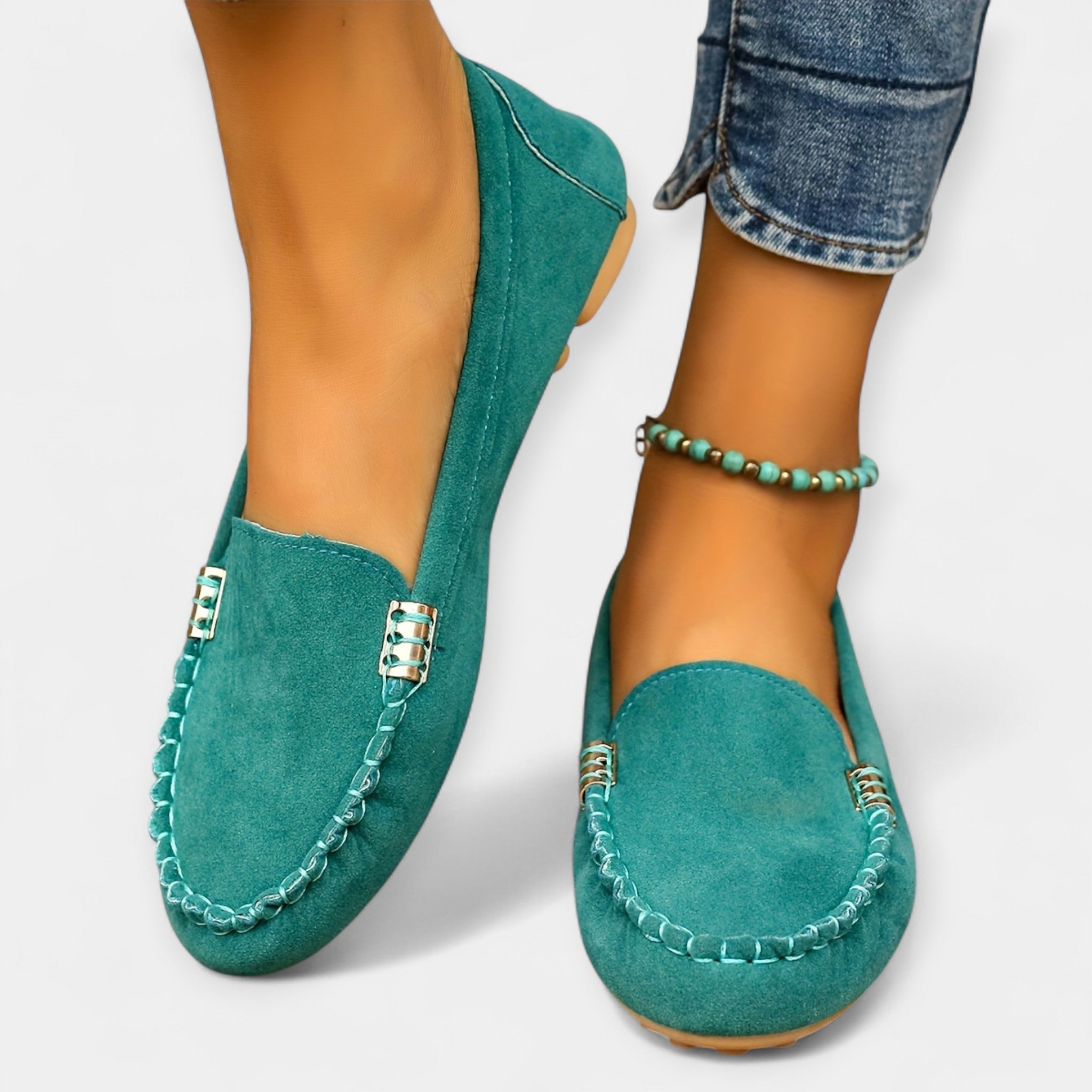 Mocassins avec Détail Métallique