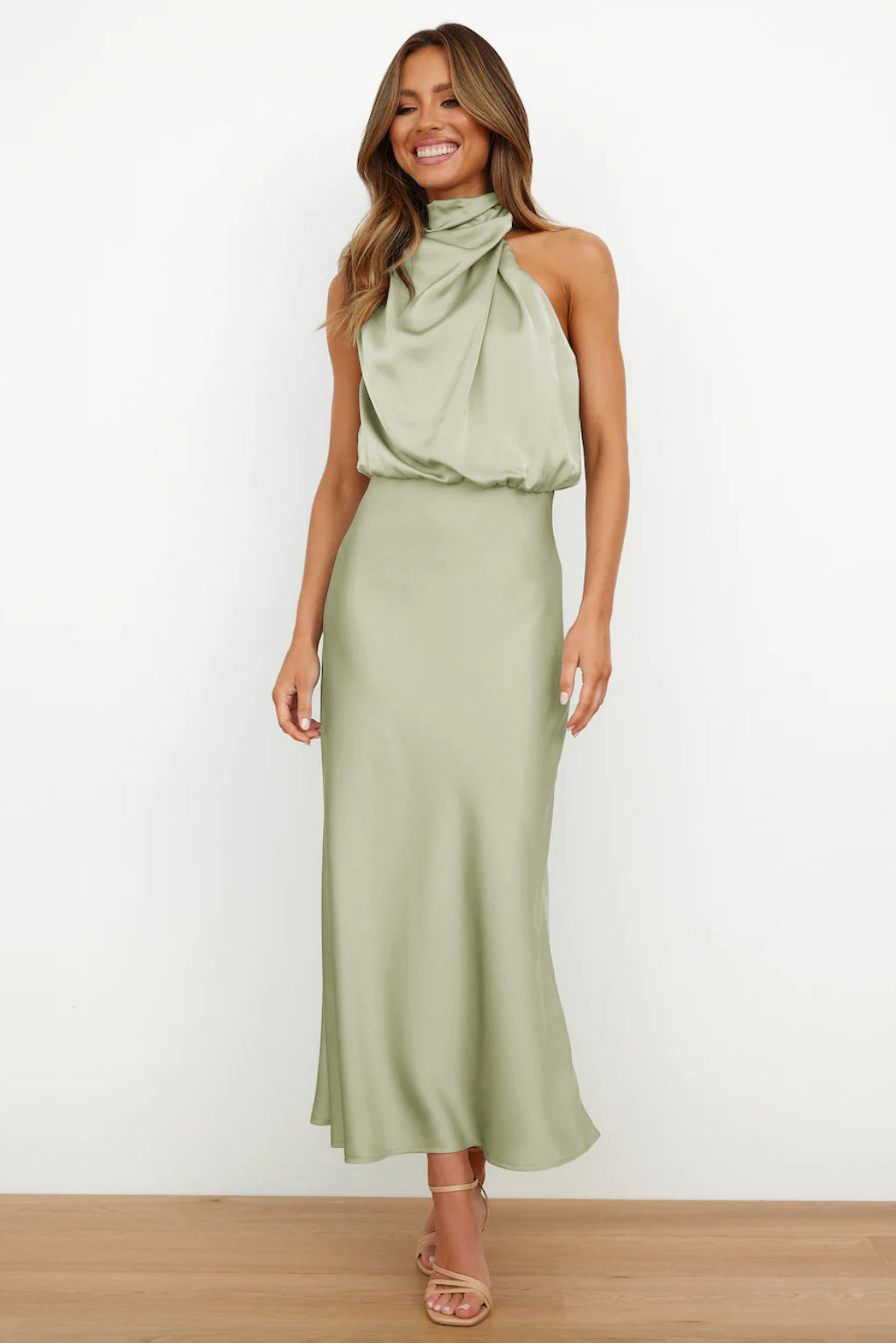 Lydia | Robe longue à col halter