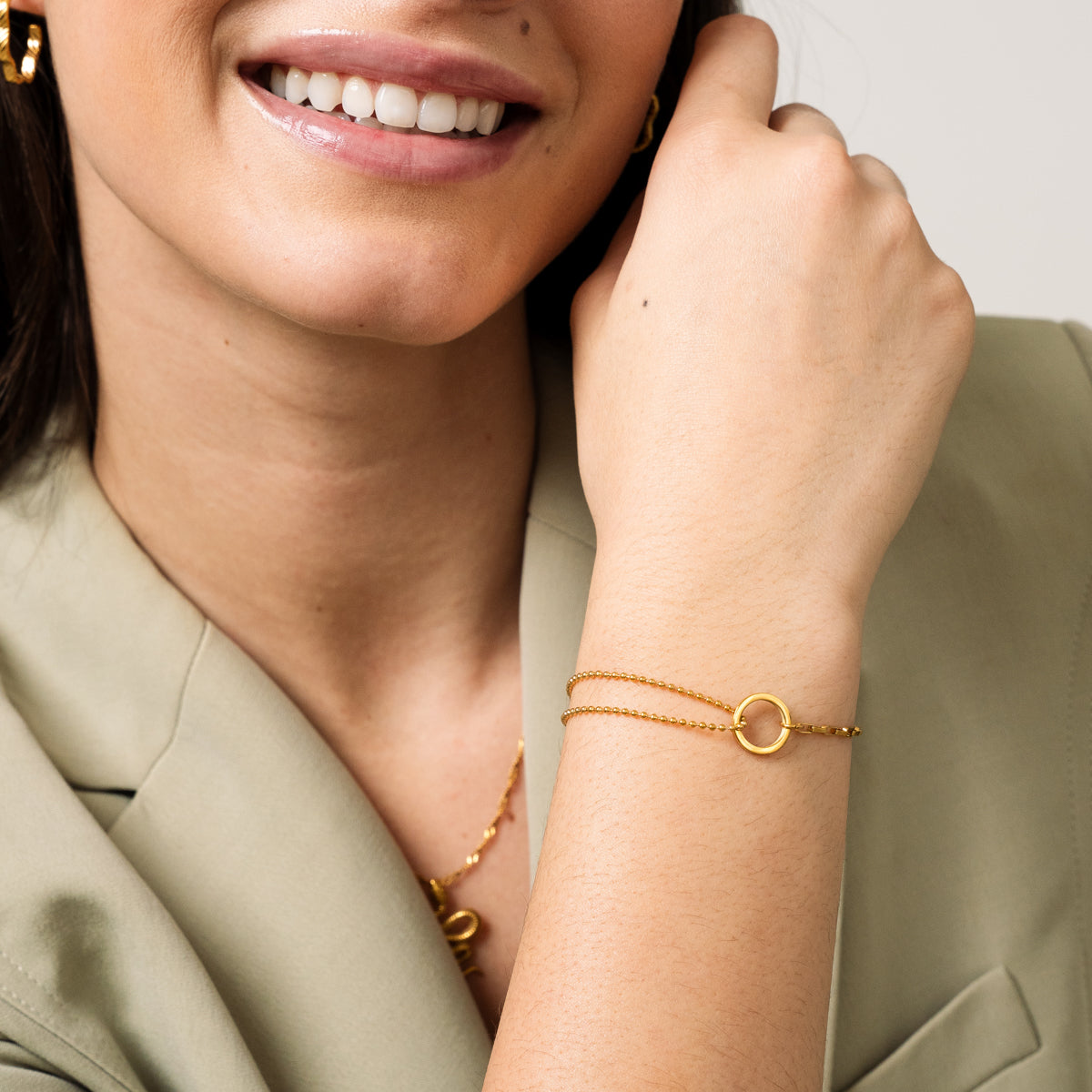 Bracelet Tennis Box en Or