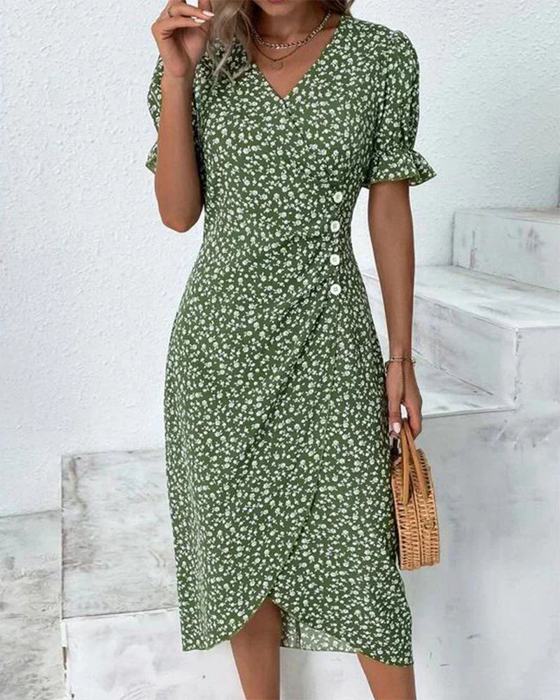 Leviana™ | Robe à Imprimé Floral Élégante