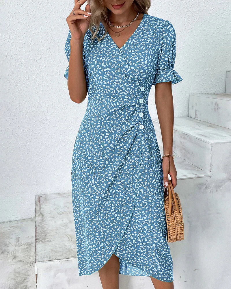 Leviana™ | Robe à Imprimé Floral Élégante