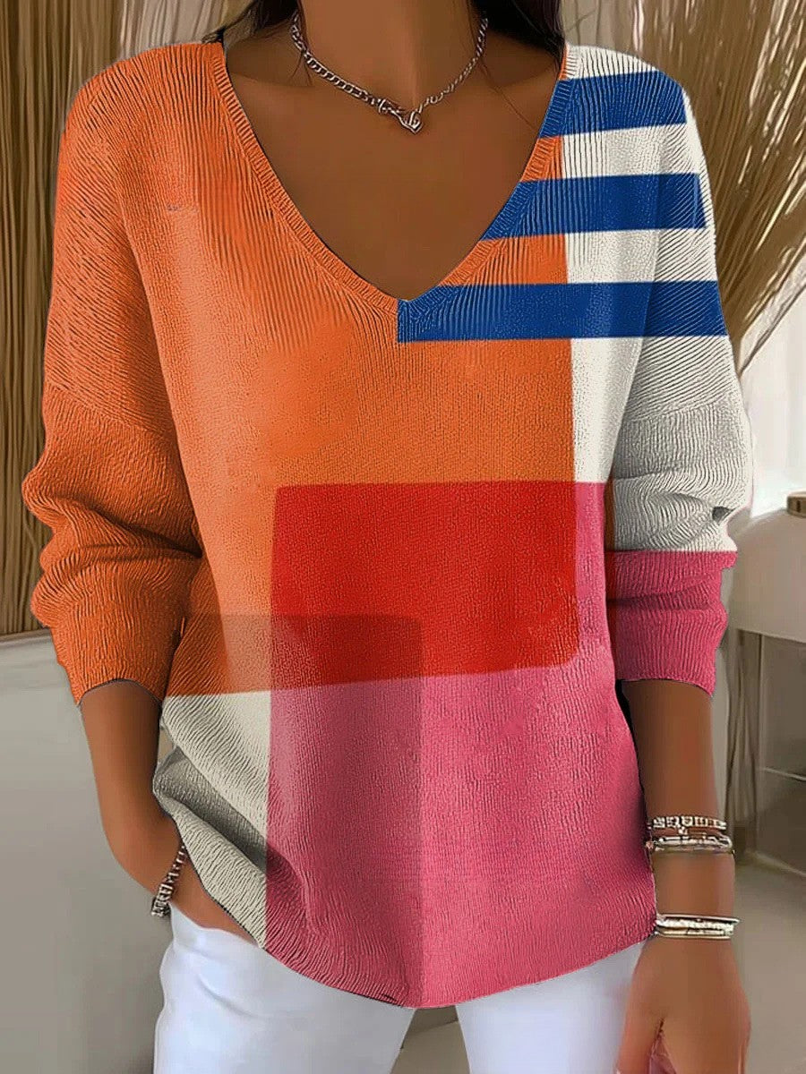 Anaïs – Pull en maille col V