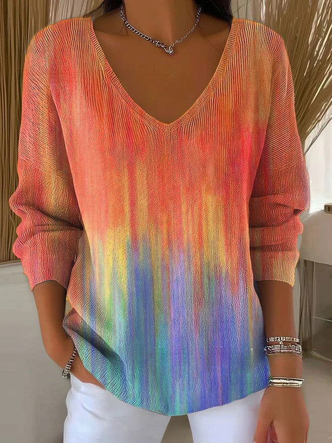Sophie – Pull en maille col V