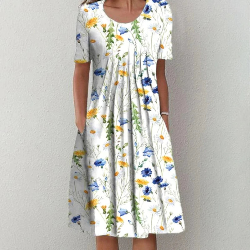 Leviana™ | Robe Fleurie Élégante et Décontractée avec Poches