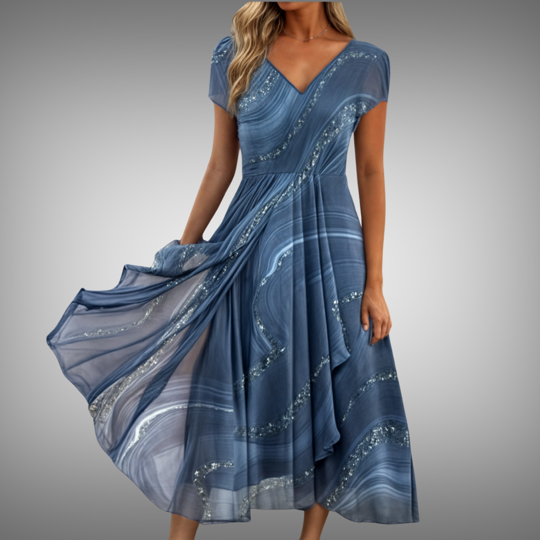Leviana® | Robe midi avec décolleté en V