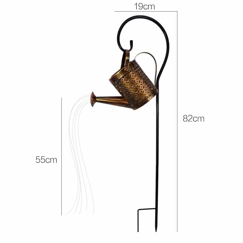Arrosoir Solaire Magique avec Guirlandes LED – Lumière Enchantée pour Jardin et Terrasse