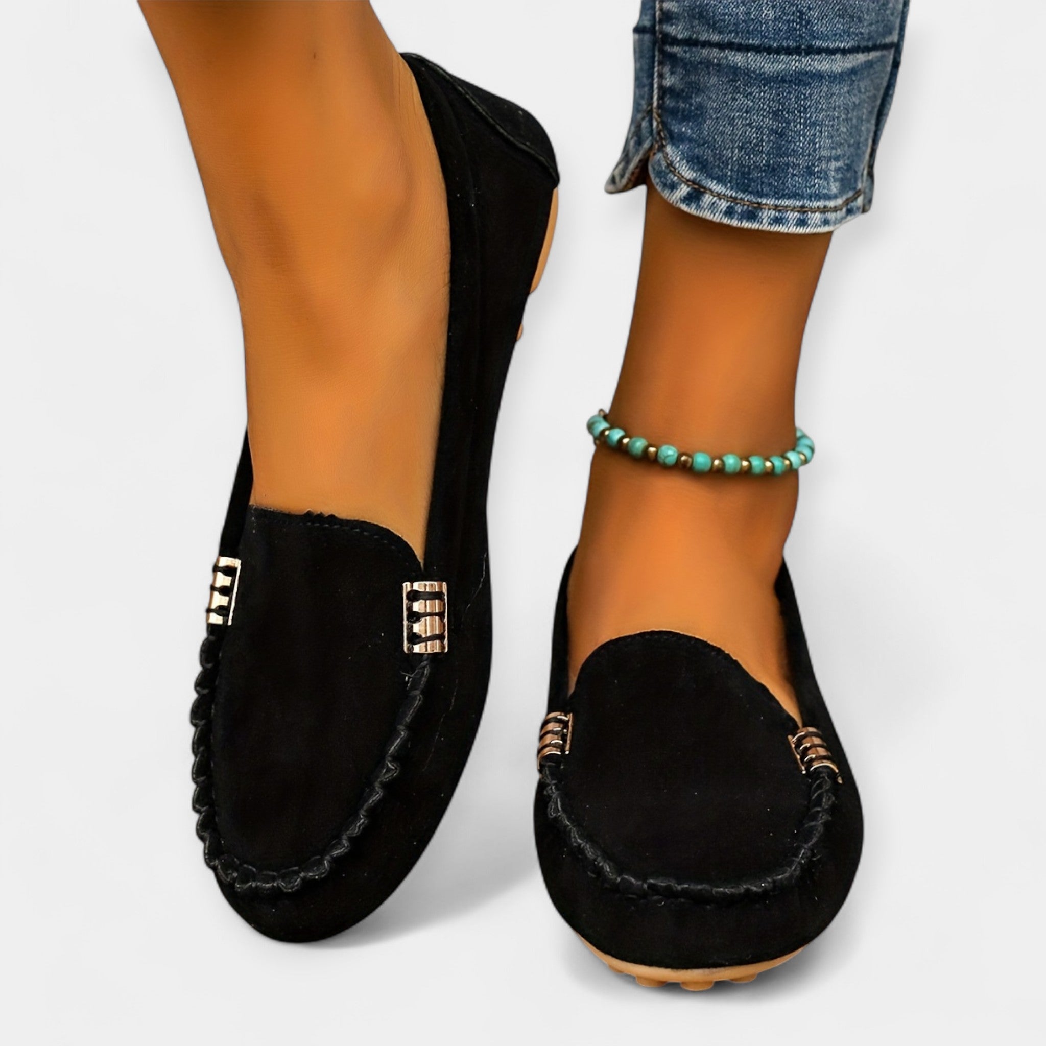 Mocassins avec Détail Métallique