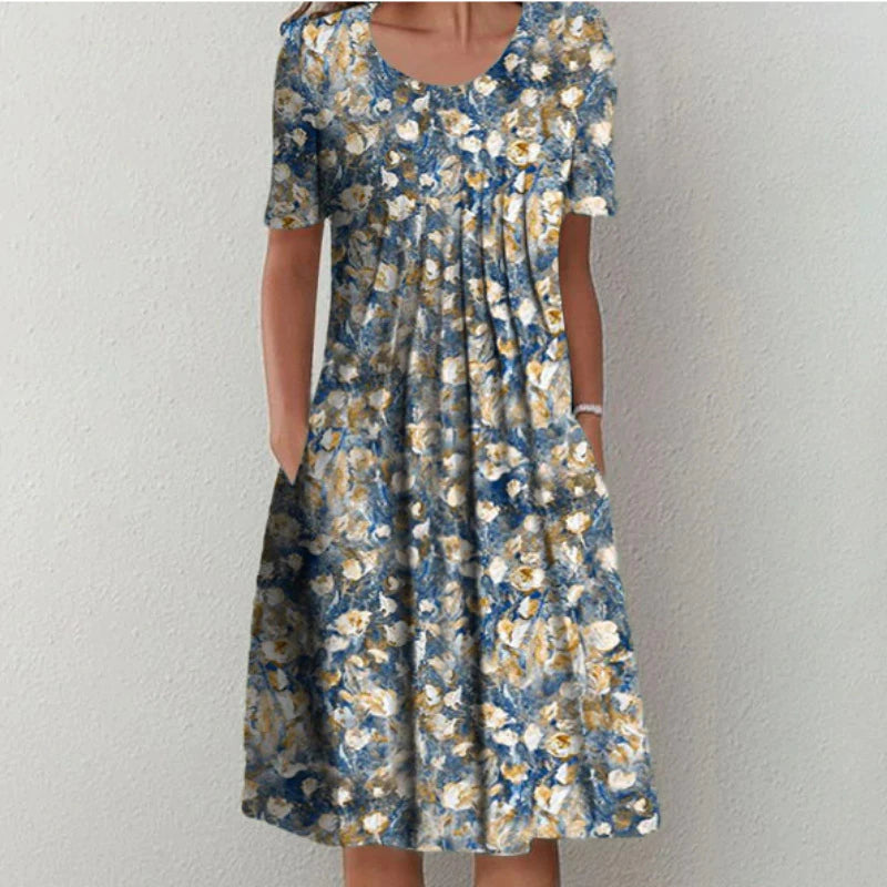 Leviana™ | Robe Fleurie Élégante et Décontractée avec Poches
