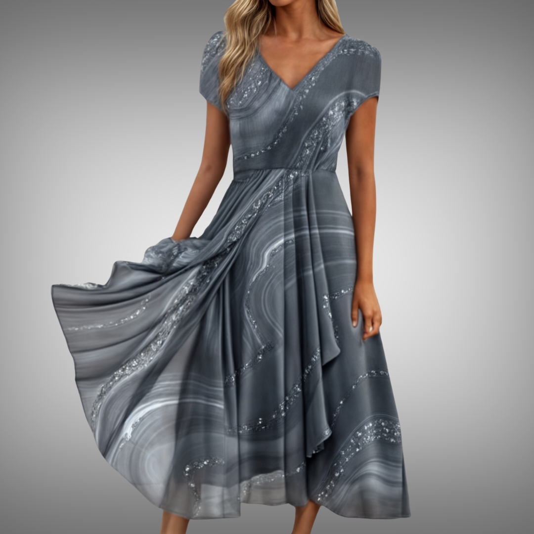 Leviana® | Robe midi avec décolleté en V