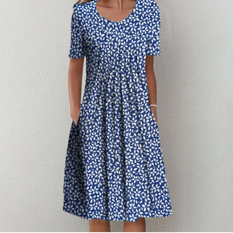 Leviana™ | Robe Fleurie Élégante et Décontractée avec Poches