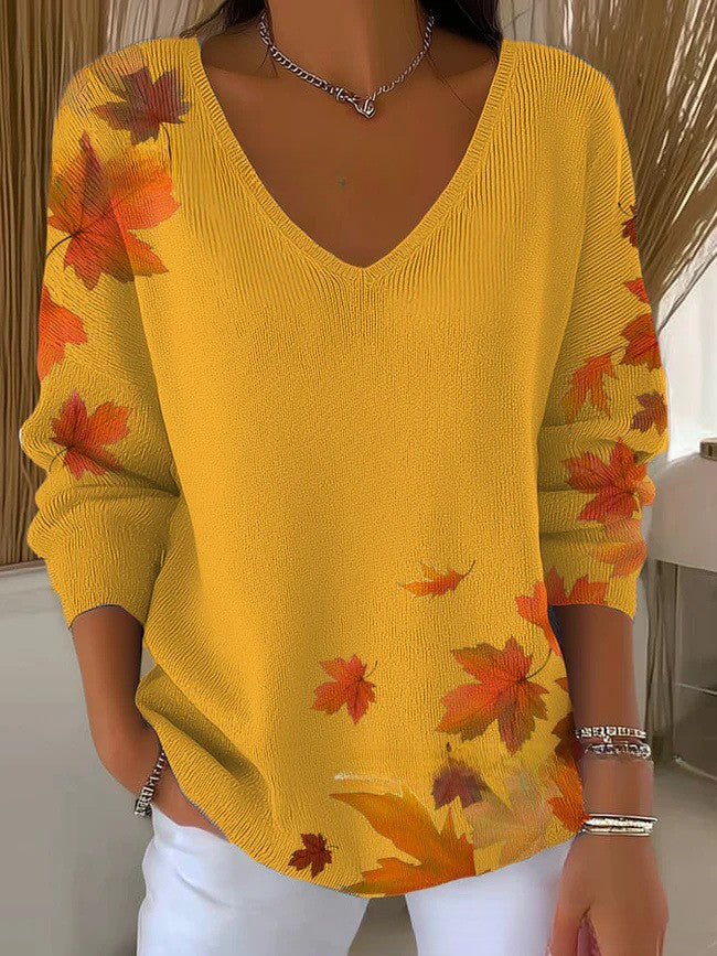 Aurélie – Pull en maille col V