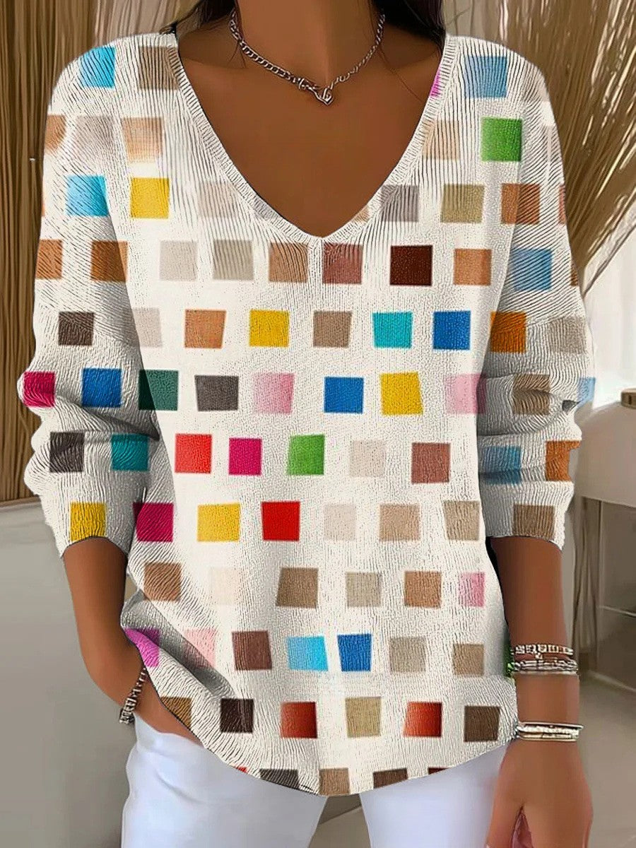 Amélie – Pull en maille col V