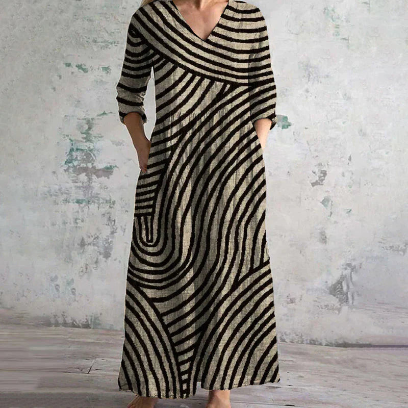 Leviana™ | Robe vintage rayée