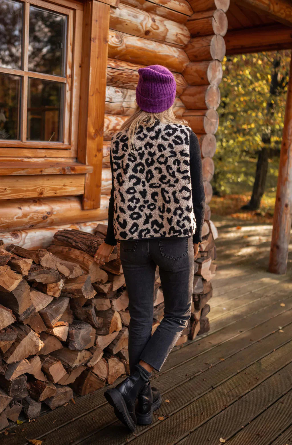 ASTRID™ | Gilet en tricot léopard