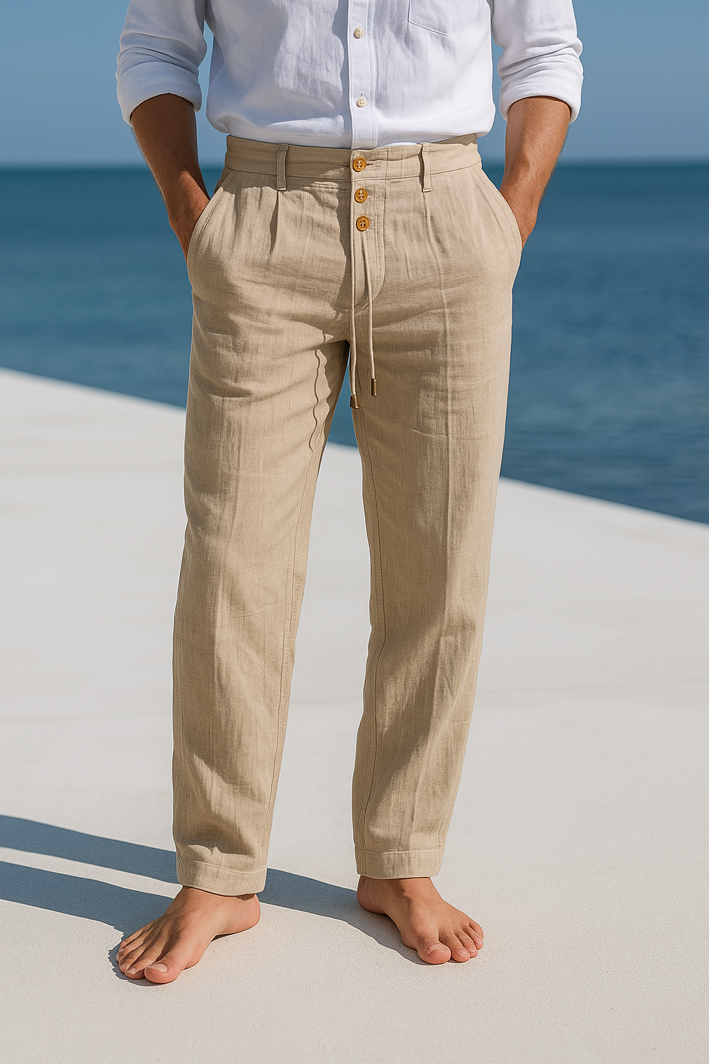 Leviana - "Pantalons Évasés Brise Marine"