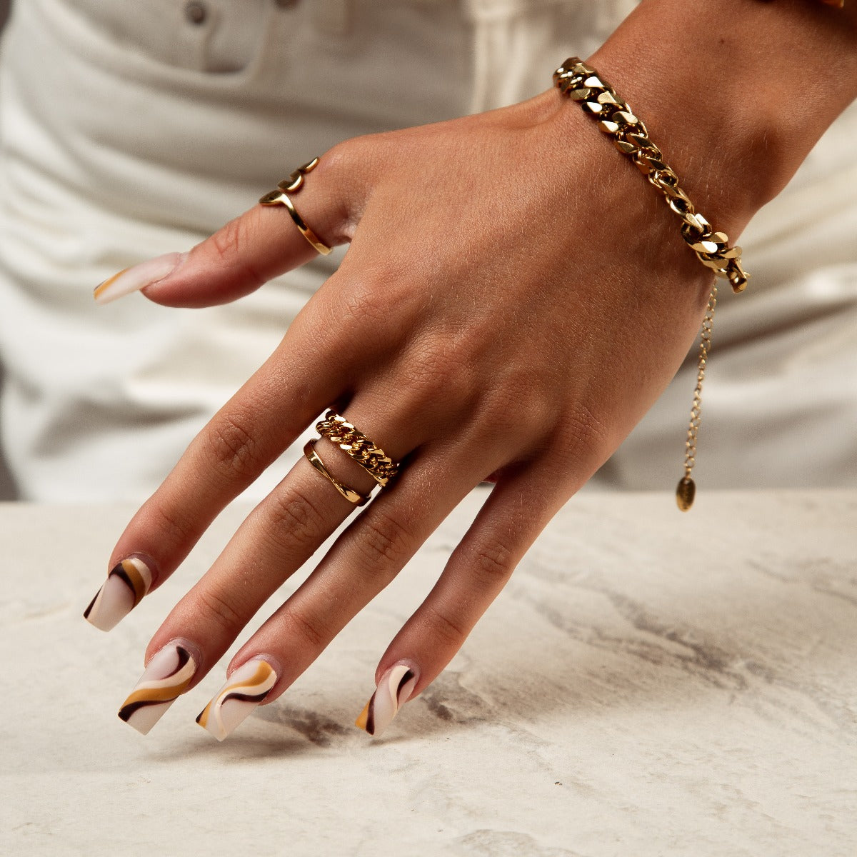 Bague Chaîne Curb