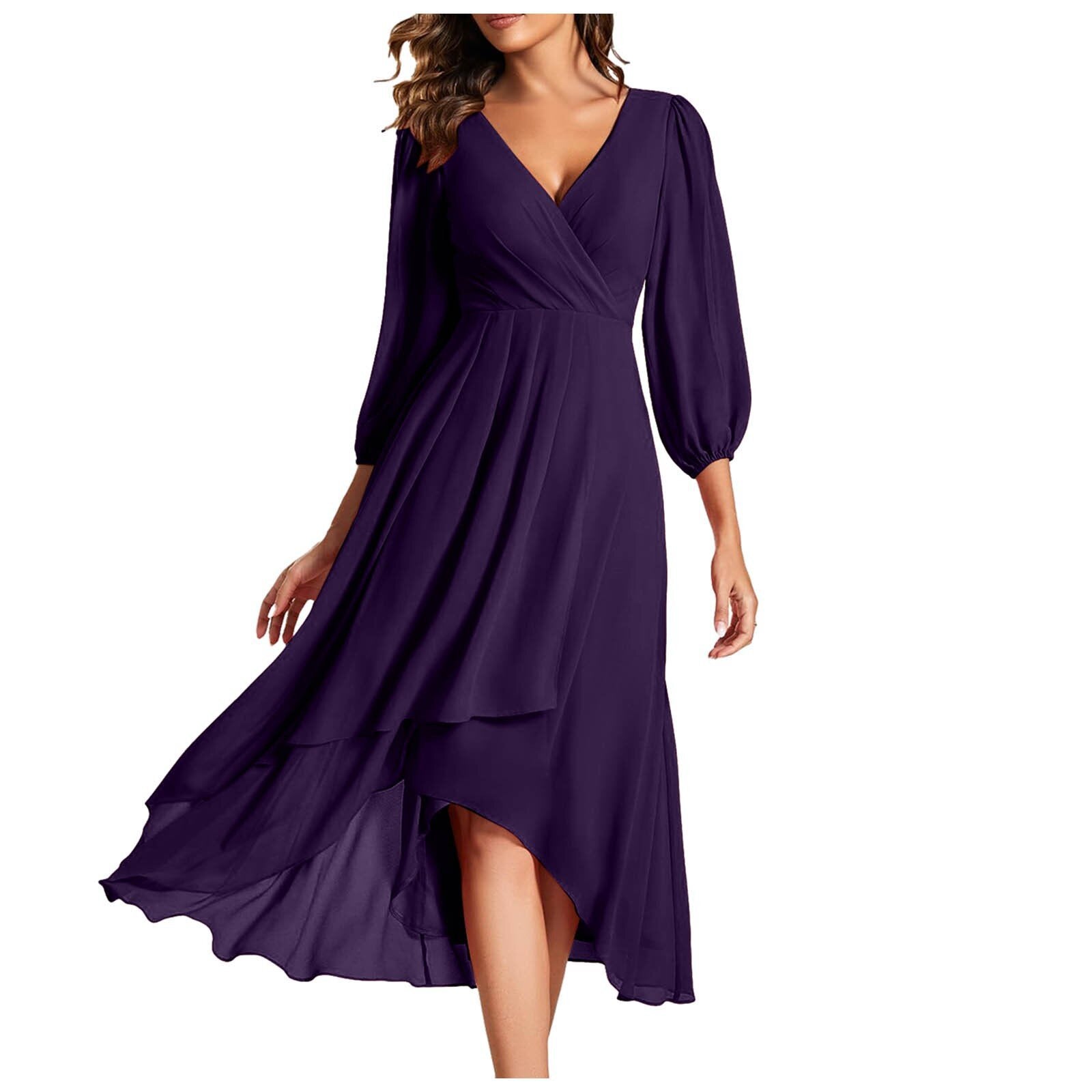 Leviana™ | Robe à volants avec bord asymétrique