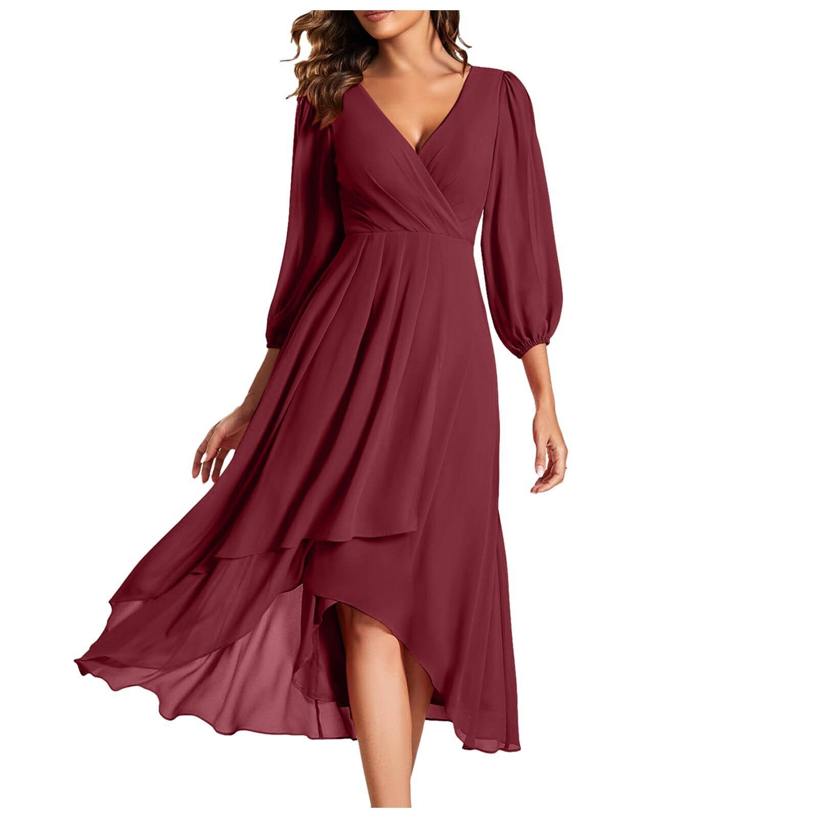 Leviana™ | Robe à volants avec bord asymétrique