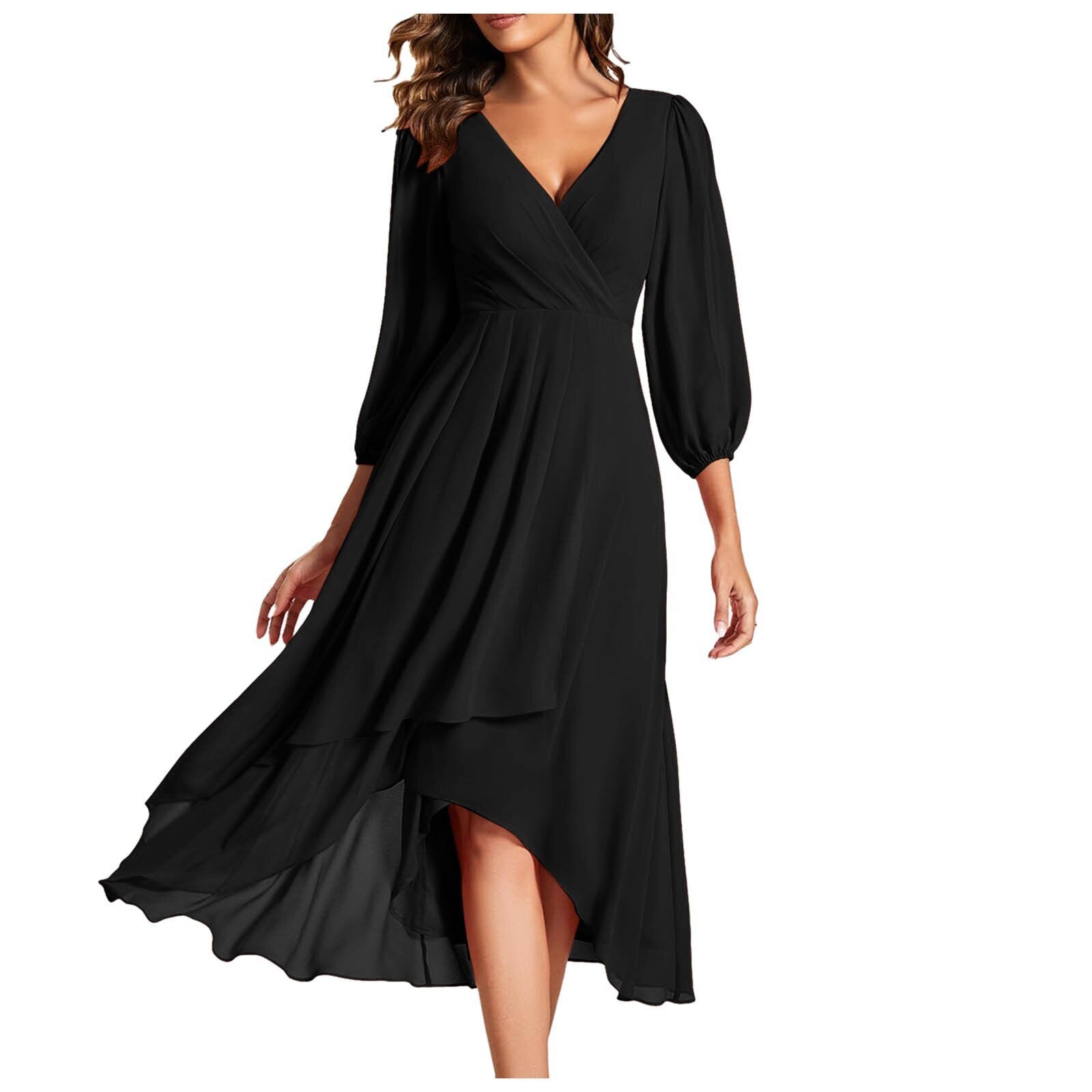 Leviana™ | Robe à volants avec bord asymétrique
