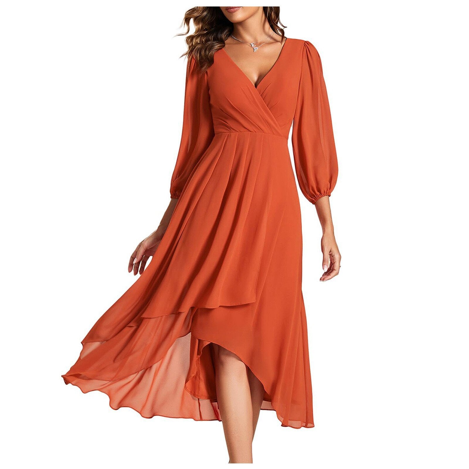 Leviana™ | Robe à volants avec bord asymétrique