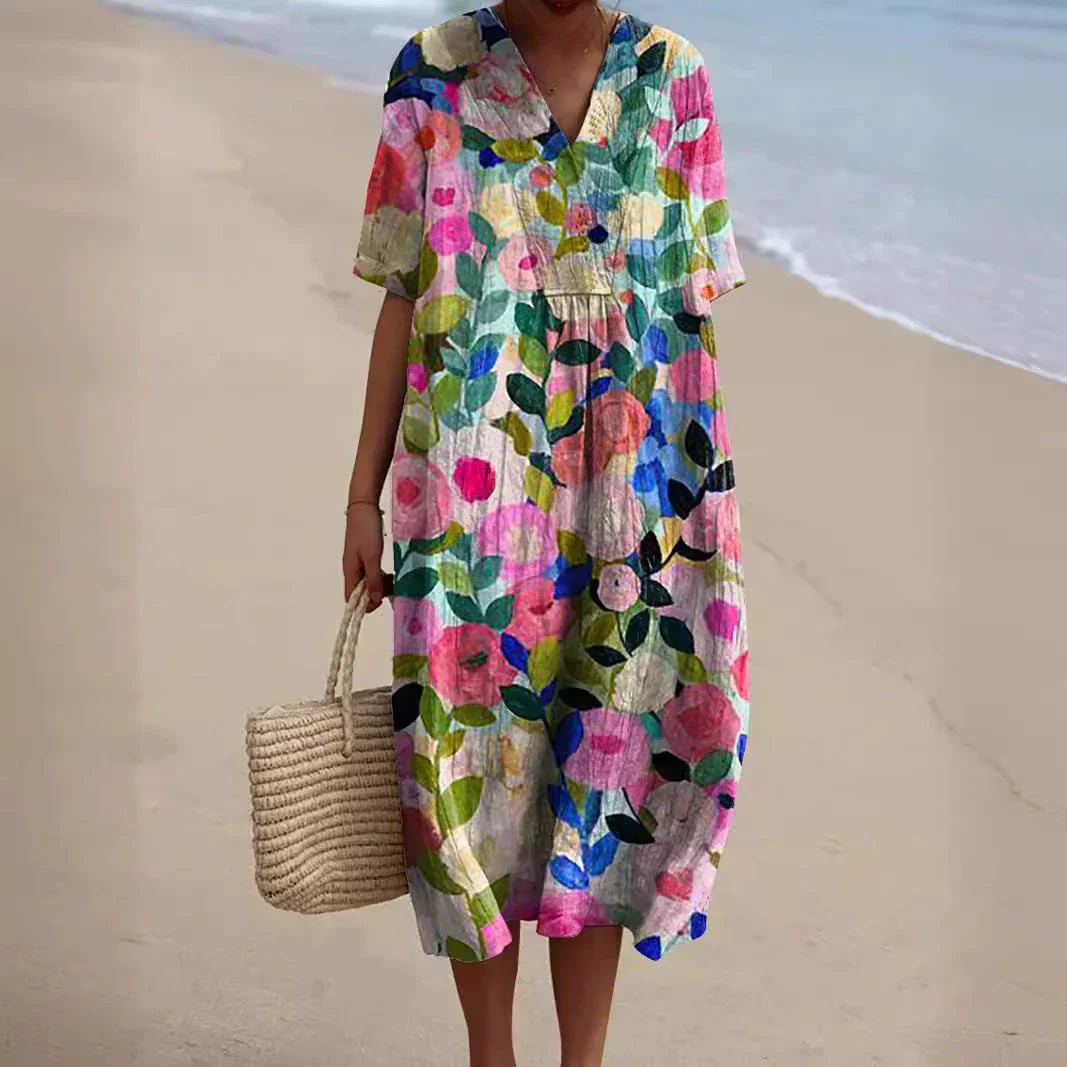 Leviana™ | Robe Douce avec Imprimé Floral