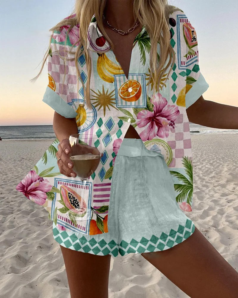 Maevin™ | Ensemble court avec impression de fruits