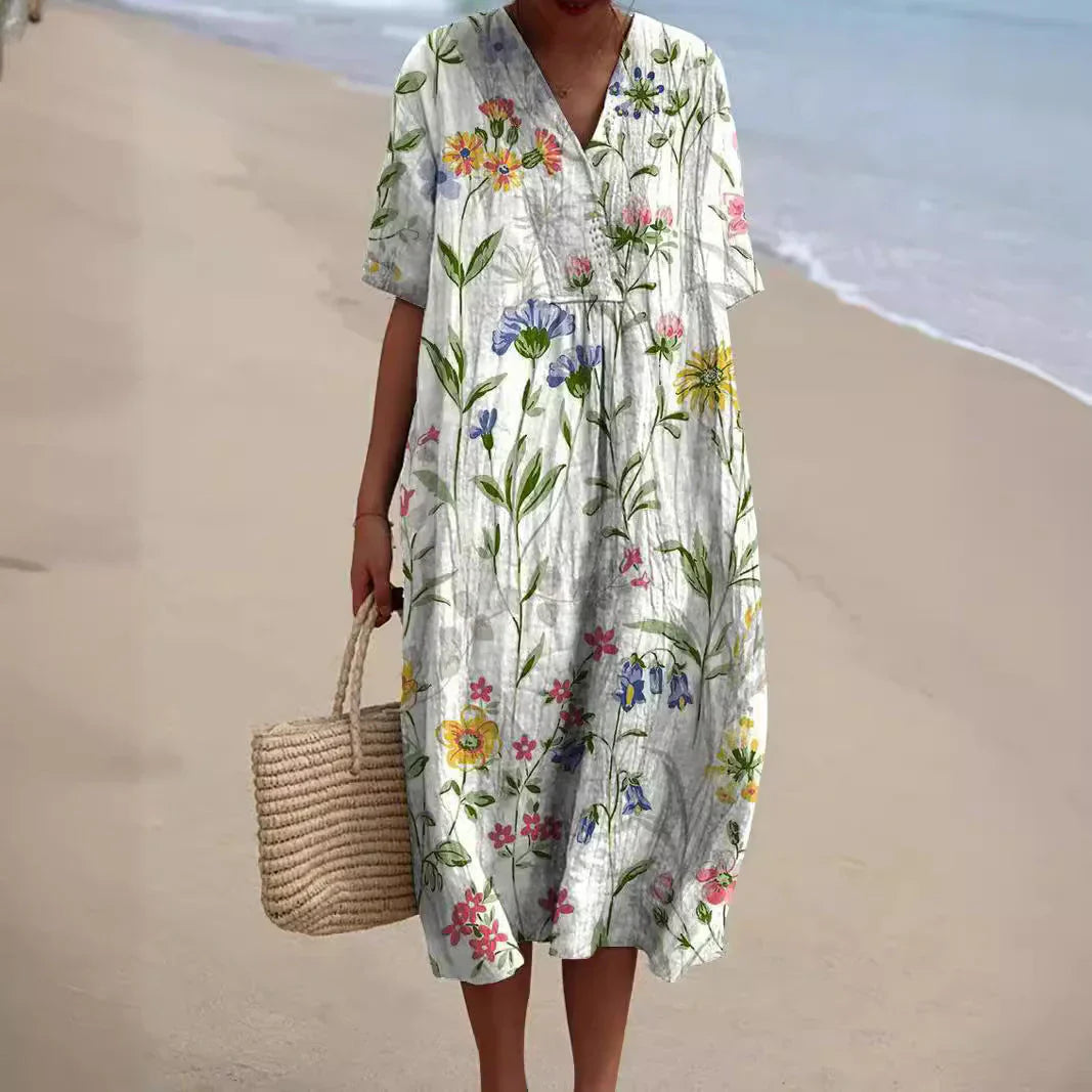 Leviana™ | Robe Douce avec Imprimé Floral