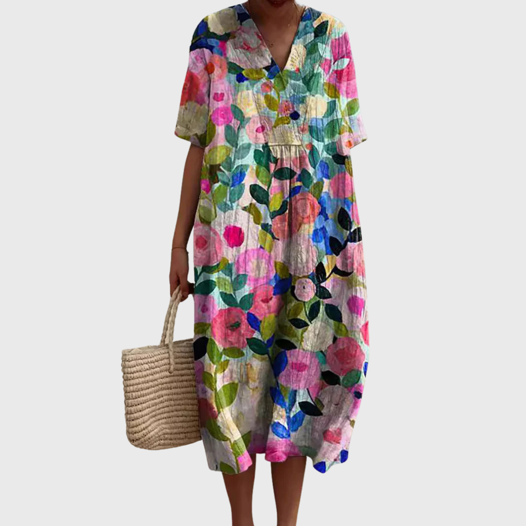 Leviana™ | Robe Douce avec Imprimé Floral