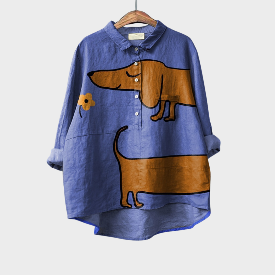 Leviana® | Blouse Femme Exclusive avec Imprimé de Chiens