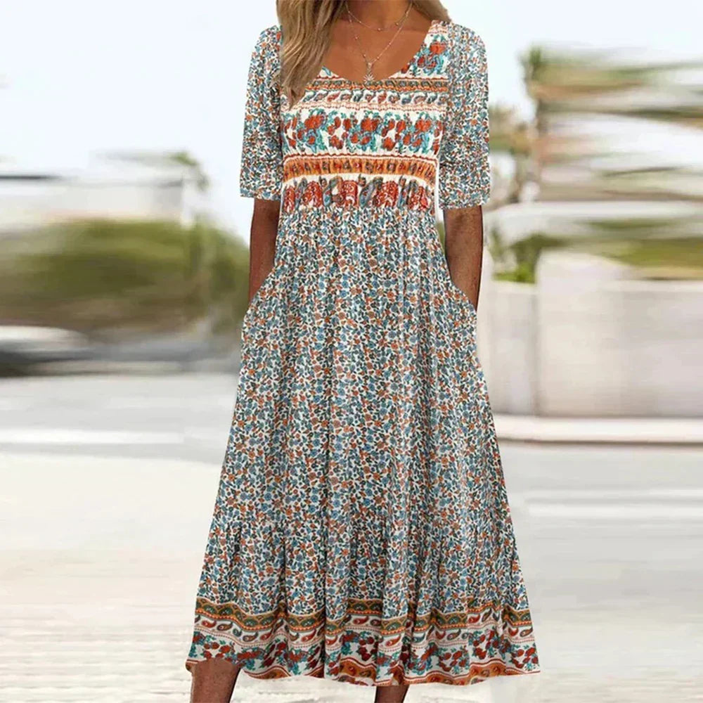 Leviana™ | Robe Maxi Fleurie Grande Taille