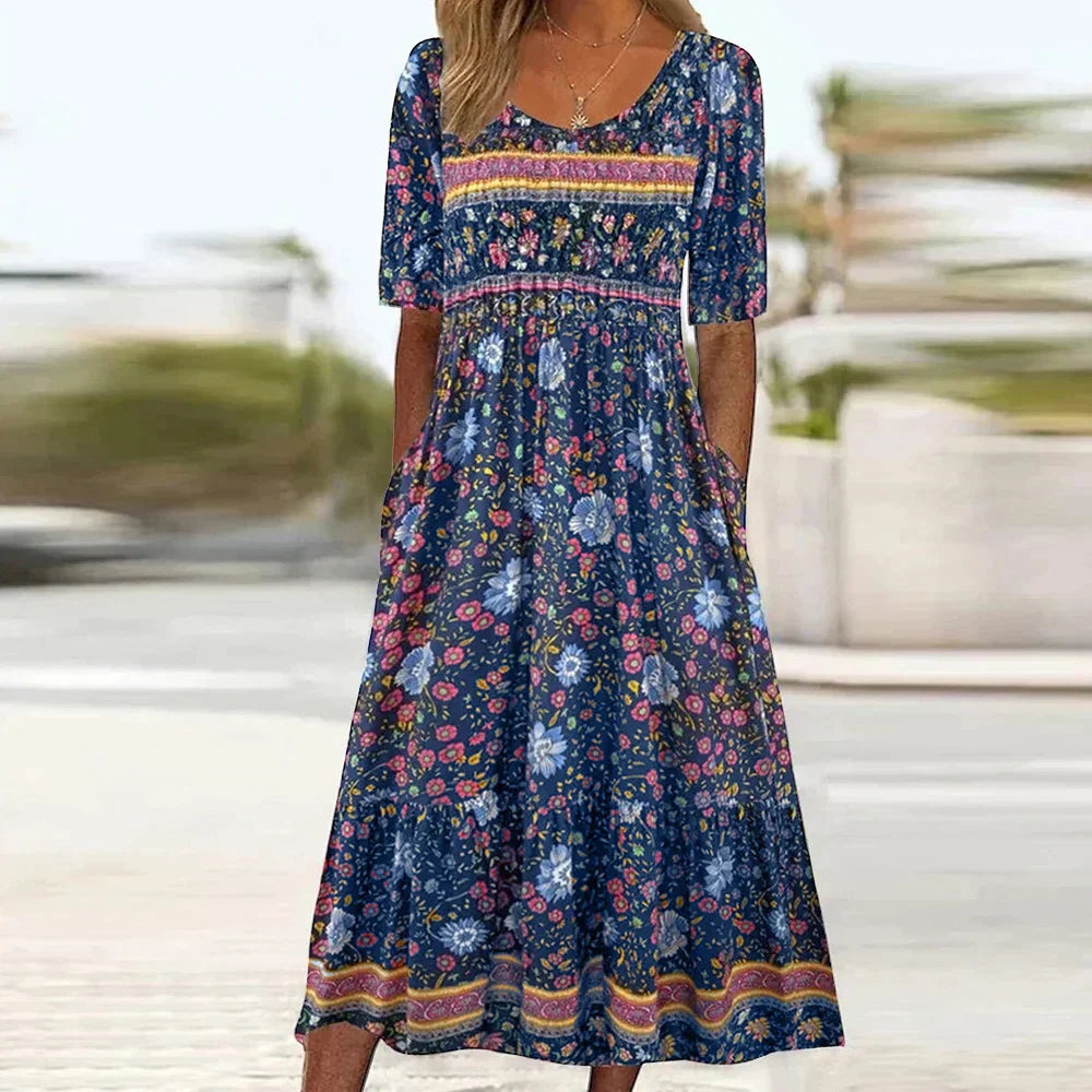 Leviana™ | Robe Maxi Fleurie Grande Taille