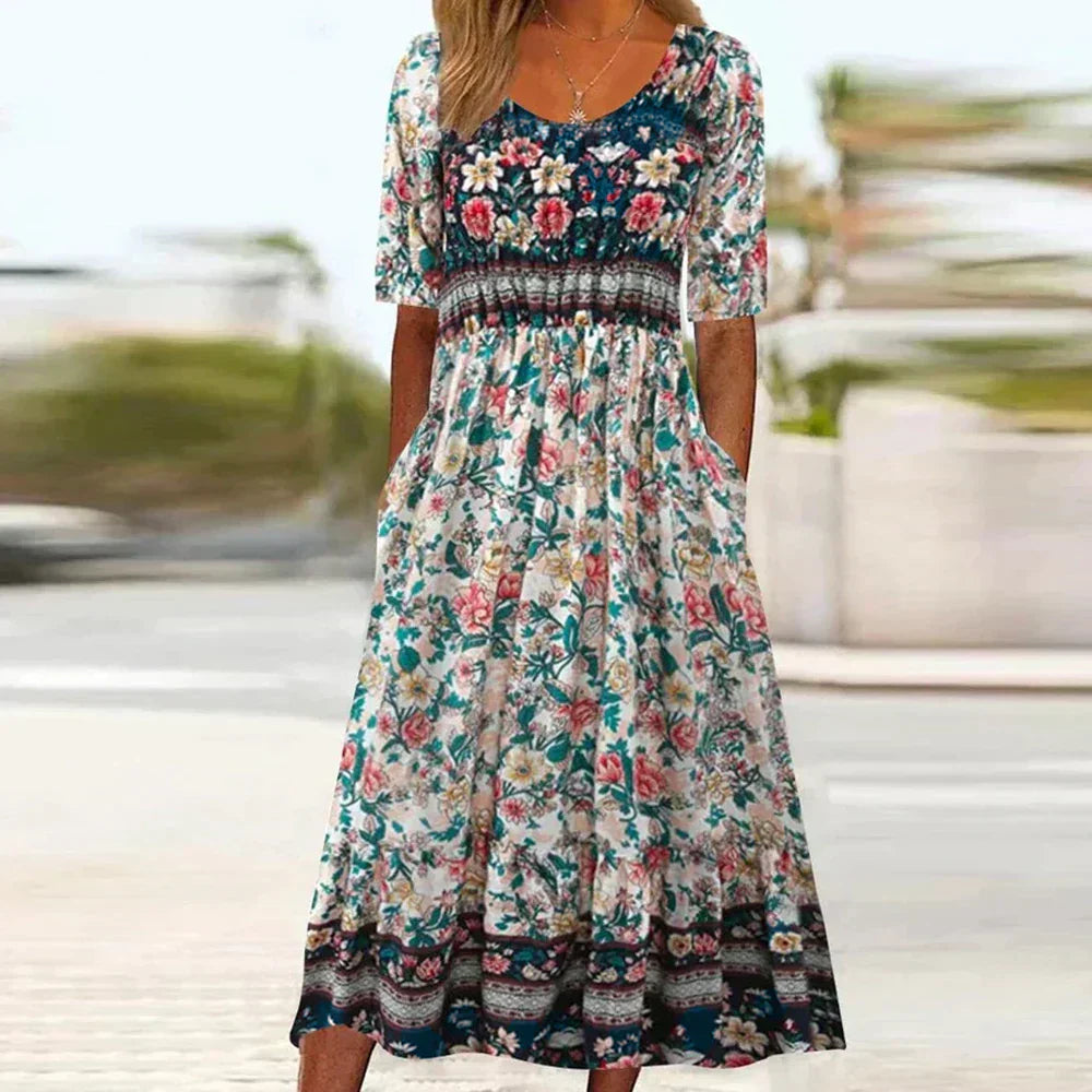 Leviana™ | Robe Maxi Fleurie Grande Taille