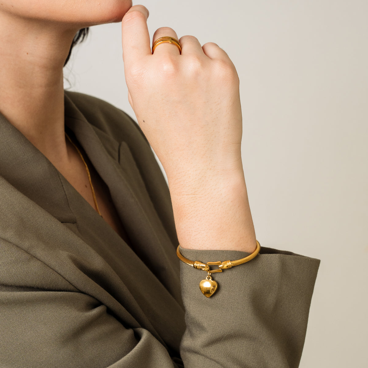 Bracelet en Or avec Cœur