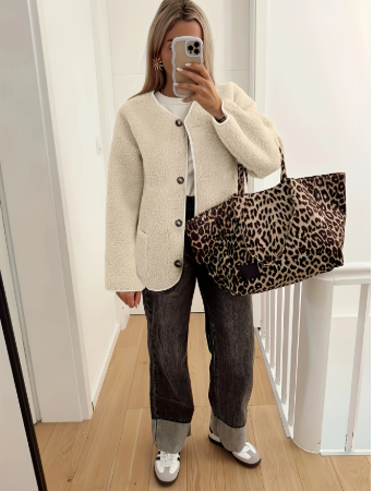 Lillia™ | La Veste en Fleece à Boutons