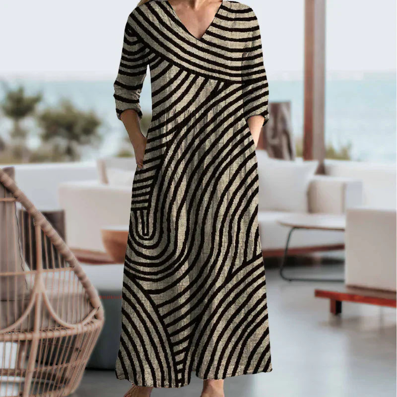 Leviana™ | Robe vintage rayée