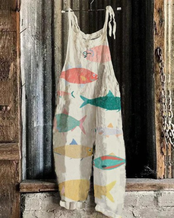 Combinaison Vintage Multicolore - Style Sans Effort et Confort Optimal