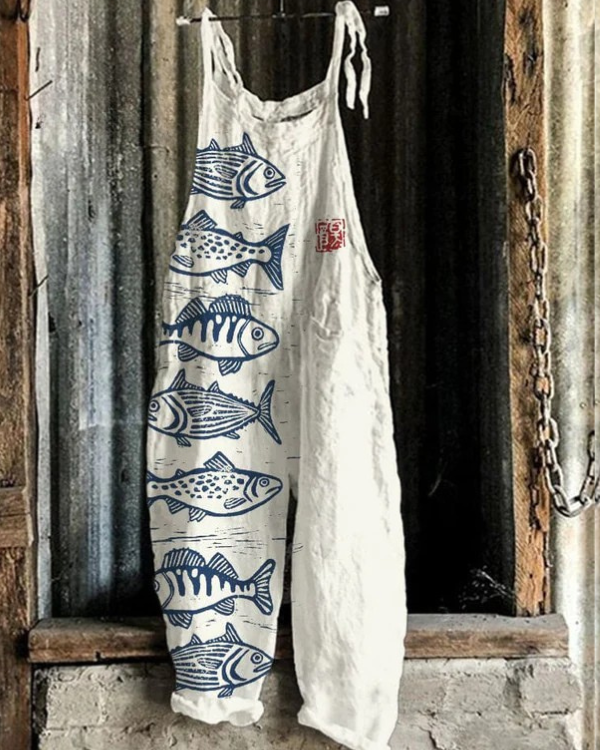Salopette Floral Vintage - Confort Élégant pour Femmes, Style Sans Effort