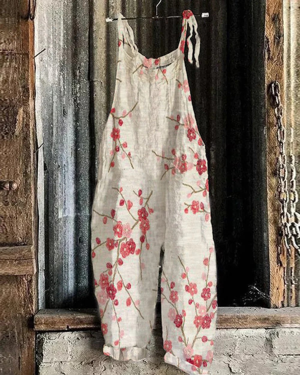 Salopette Florale Vintage - Style Élégant pour Femmes avec Confort et Polyvalence