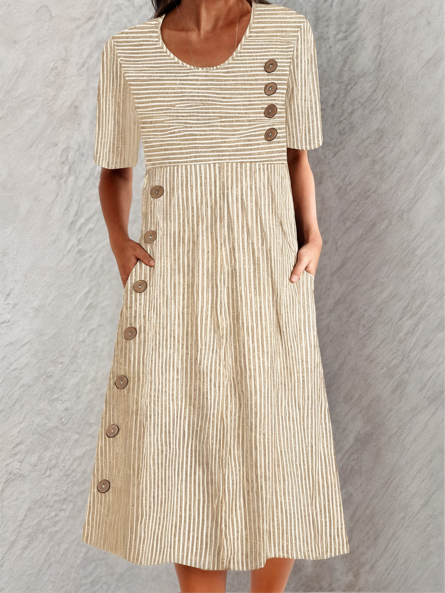 Élodie™ | Robe d'été rayée