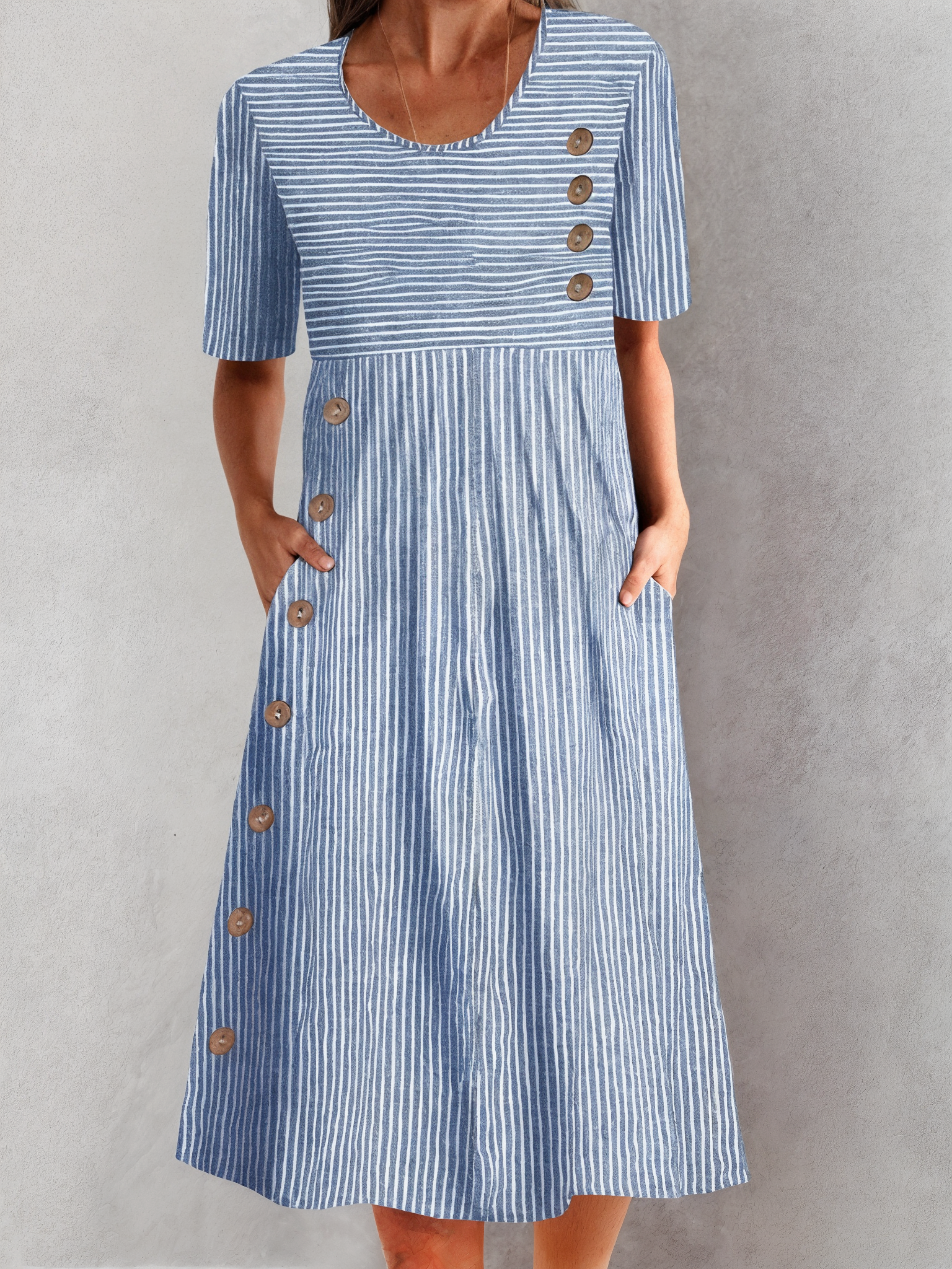 Élodie™ | Robe d'été rayée