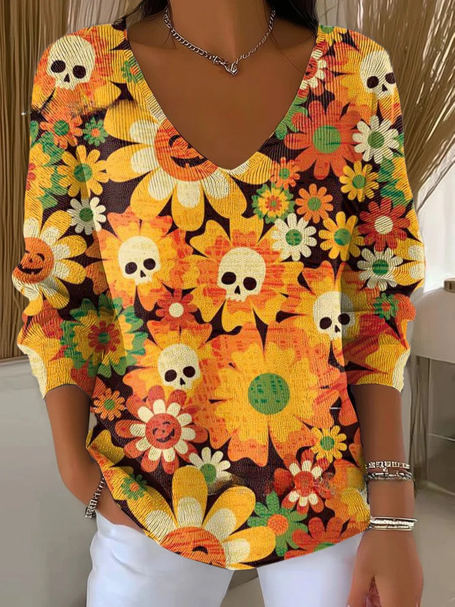 Élodie – Pull en maille col V