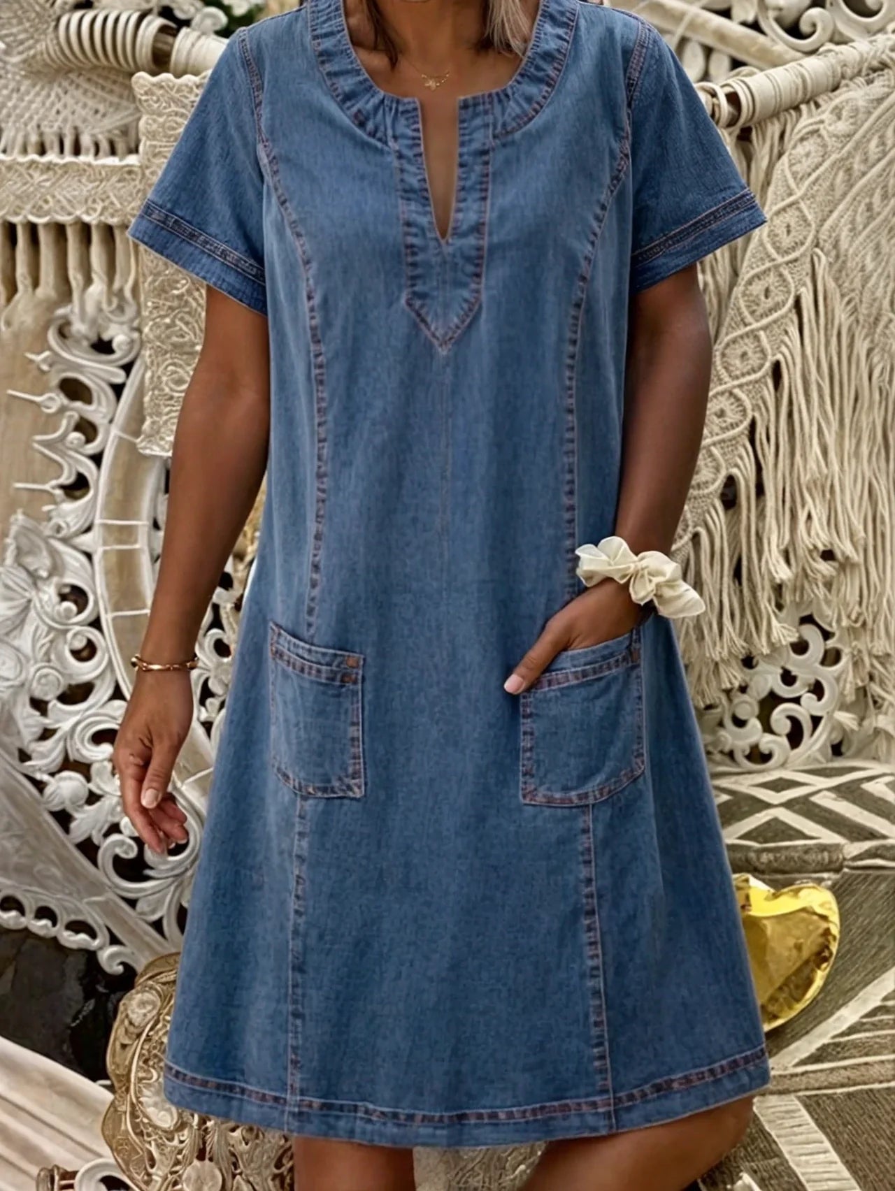 Leviana® | Robe en Denim Doux