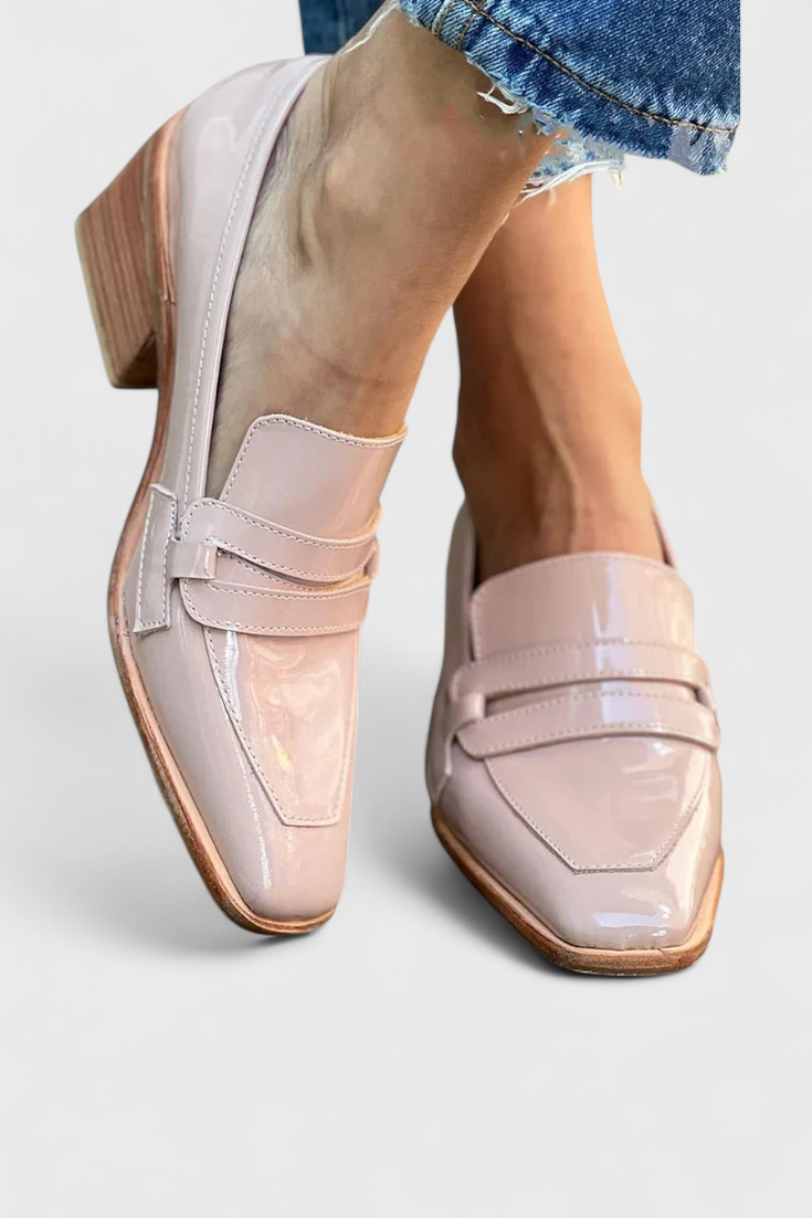 Mocassins Rose en cuir