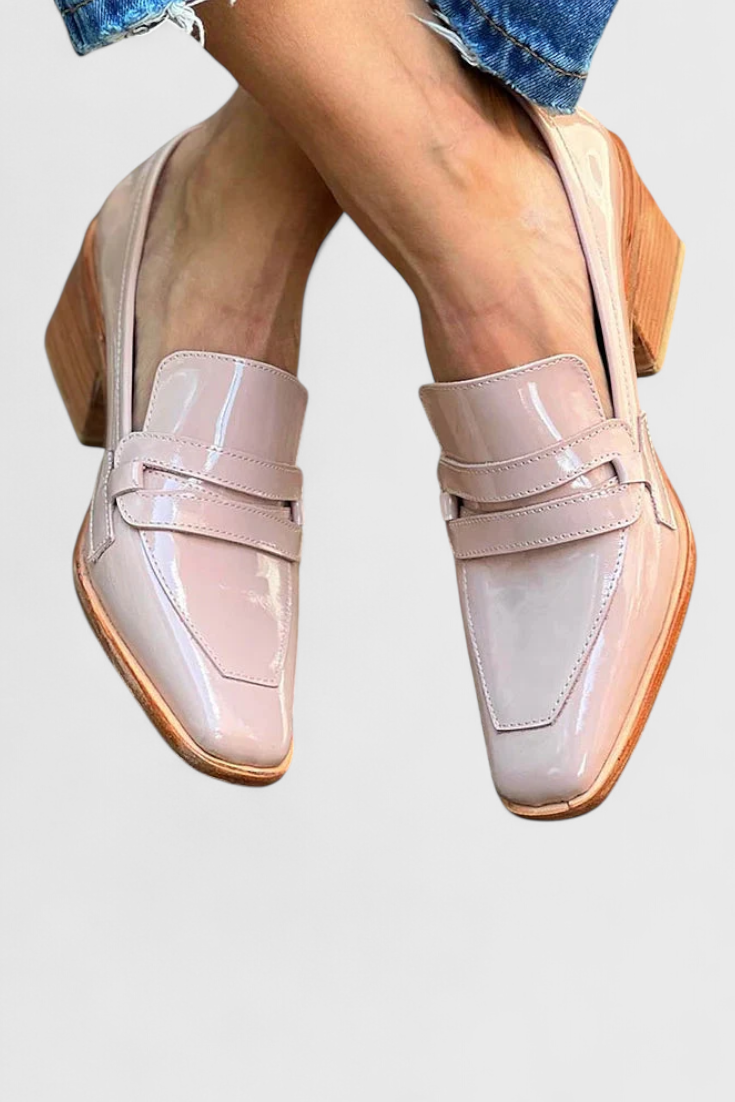 Mocassins Rose en cuir