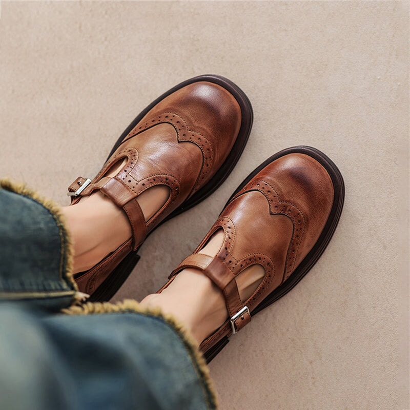 VELDA | Élégantes Mary Janes en Cuir