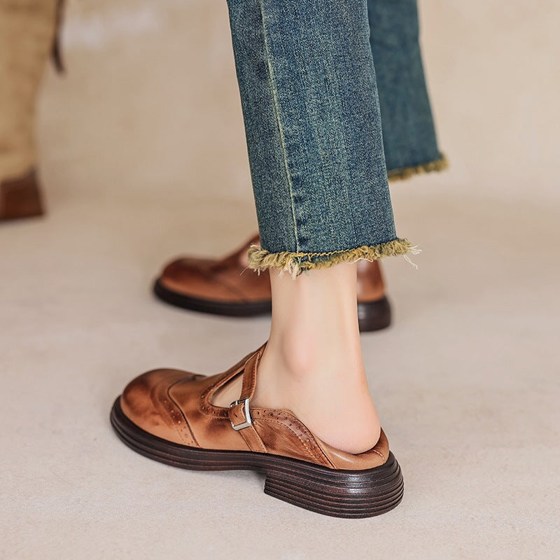 VELDA | Élégantes Mary Janes en Cuir