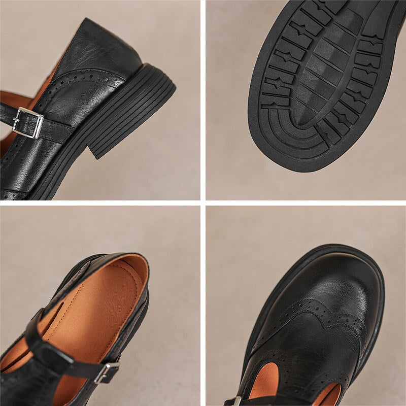 VELDA | Élégantes Mary Janes en Cuir