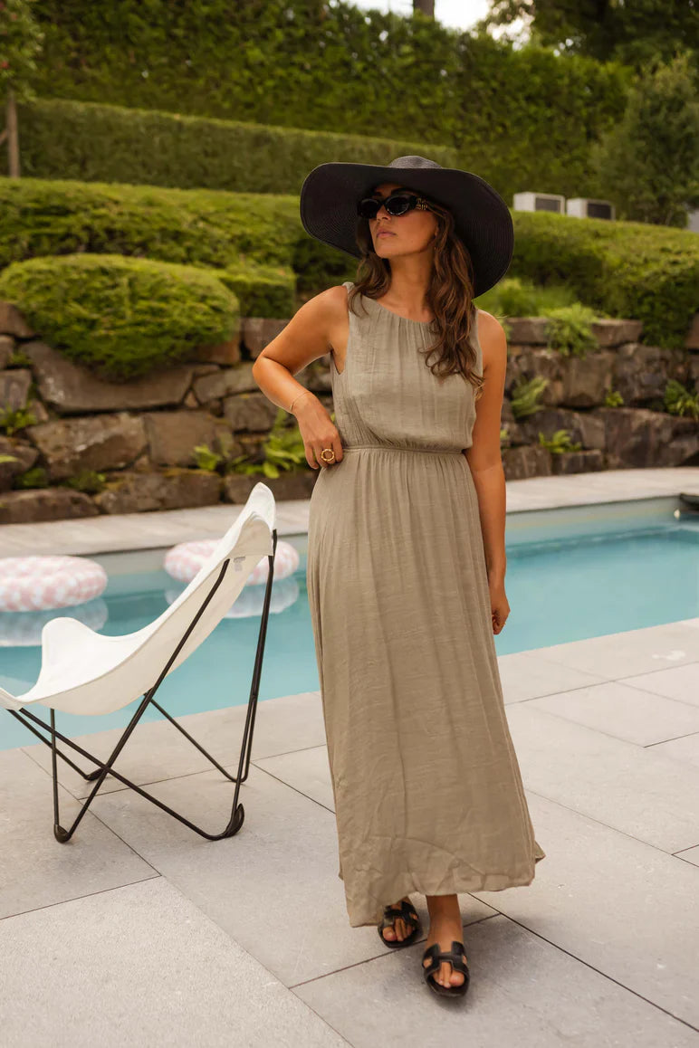 Sarah™ | La robe d'été en kaki élégant